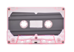 Transparent Pink Cassette Shell Tab Out